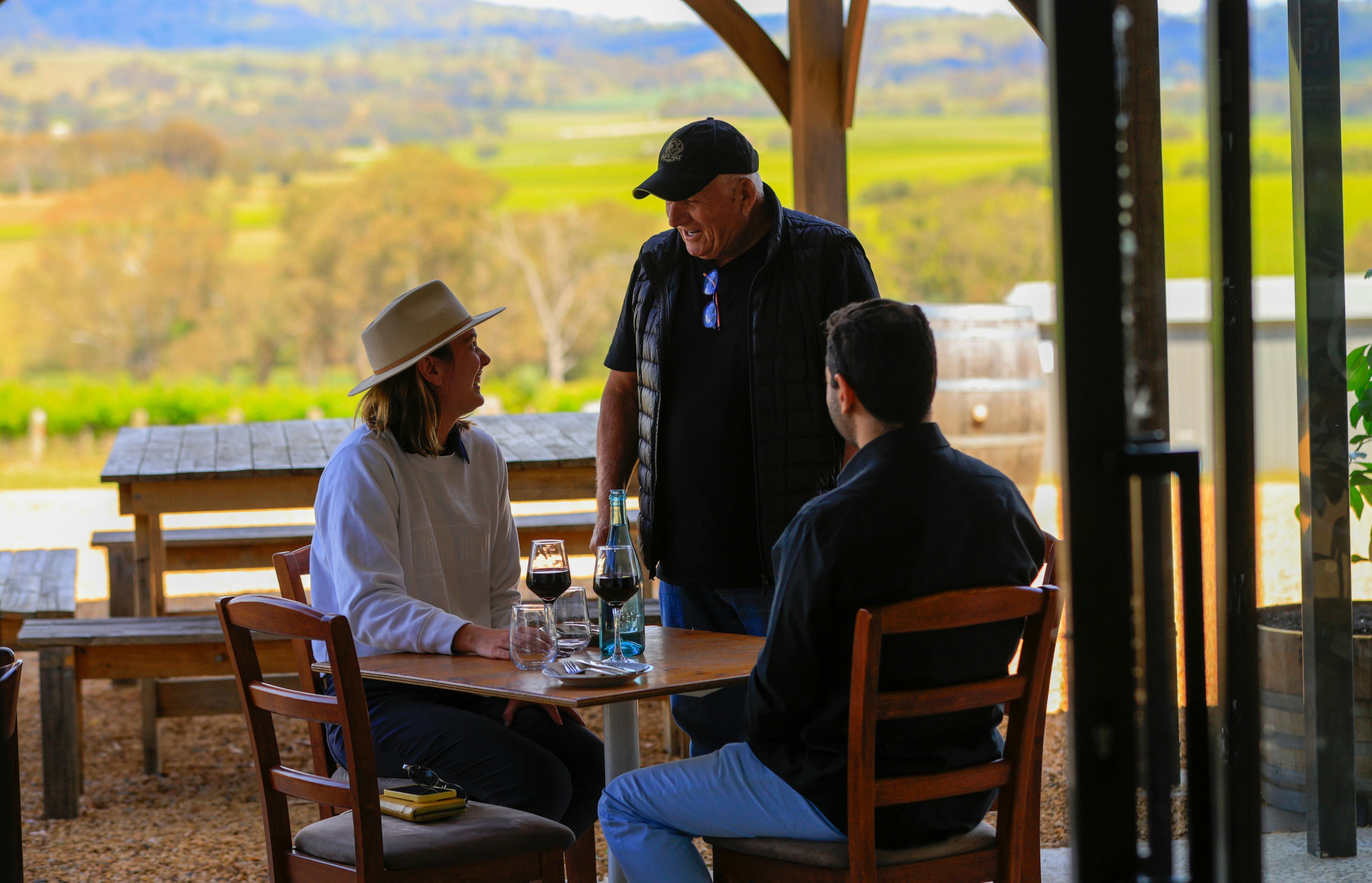 Our winemaker Charlie enjoys engaging with our guests and share his love for the land and wine.