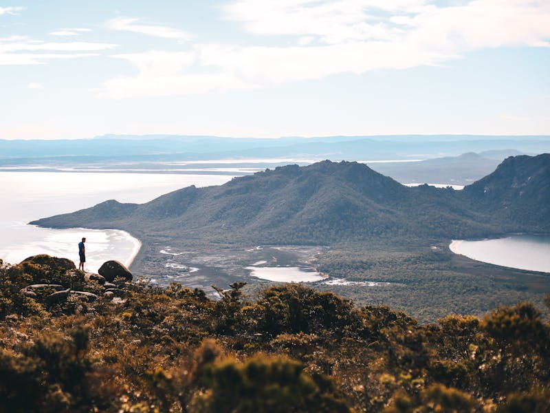 Freycinet Peninsula walking holiday eco-tourism Tasmania Freycinet Experience Walk Wineglass bay