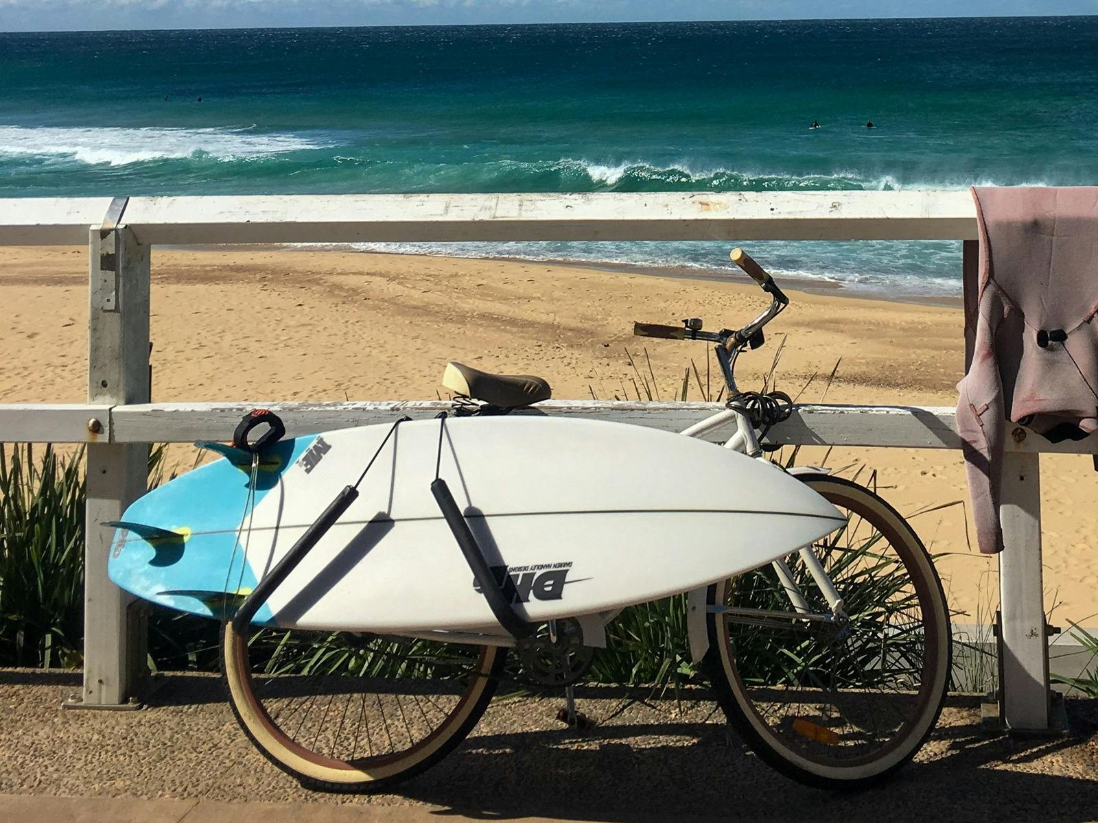 Surfboard hire with bike rack, Noosa surf hire Surfboard hire with bike rack, Noosa surf hire