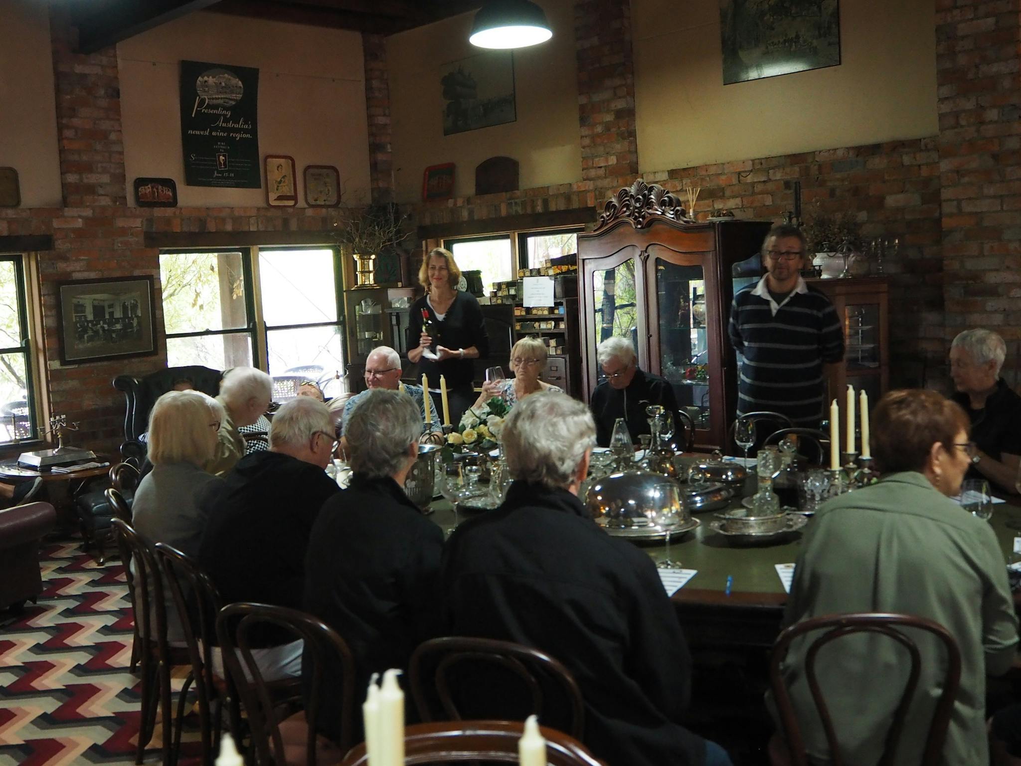 Wine Tasting seated at Queensland's First Table used by the Executive Council in 1859