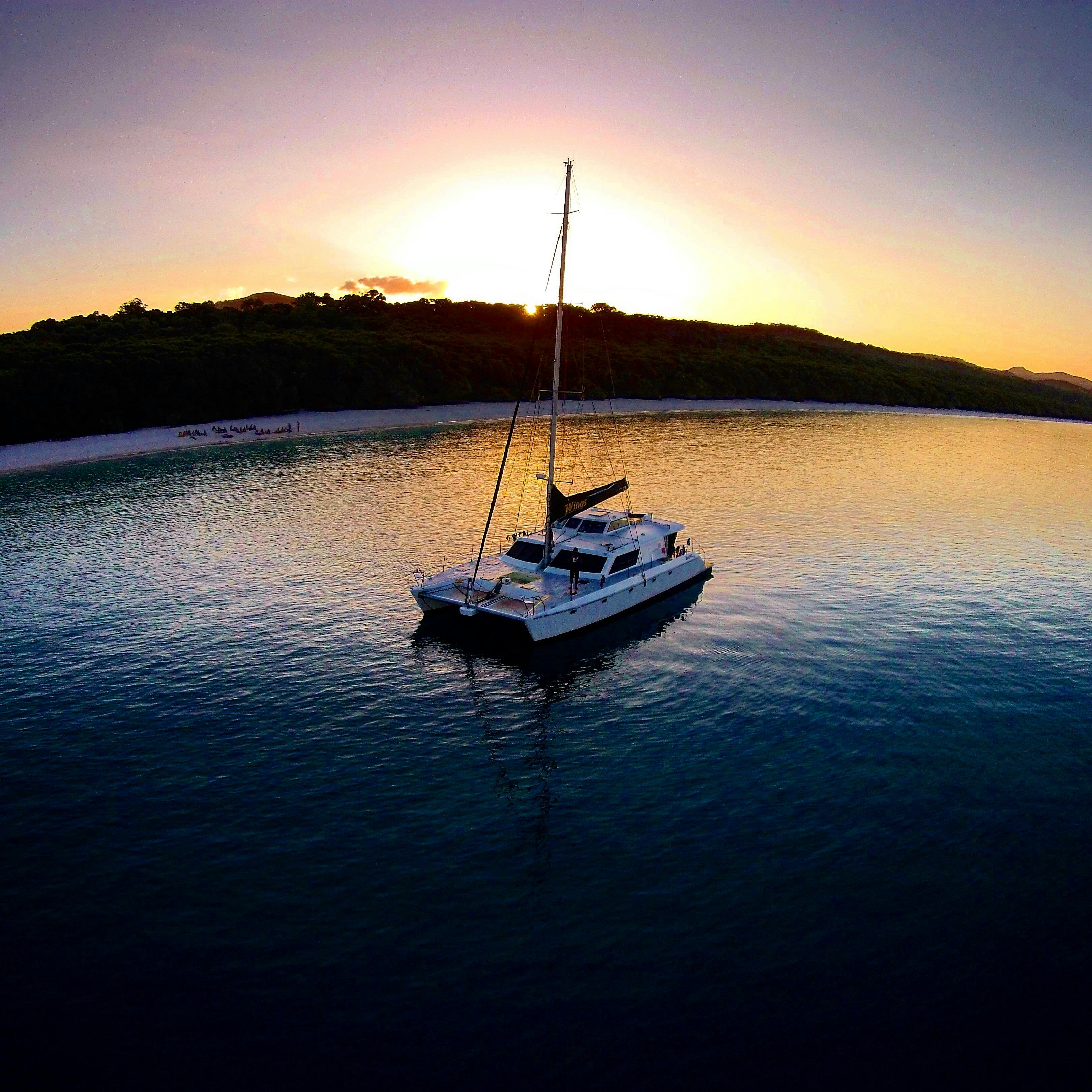 Whitsunday Sunset at South Whitehaven beach