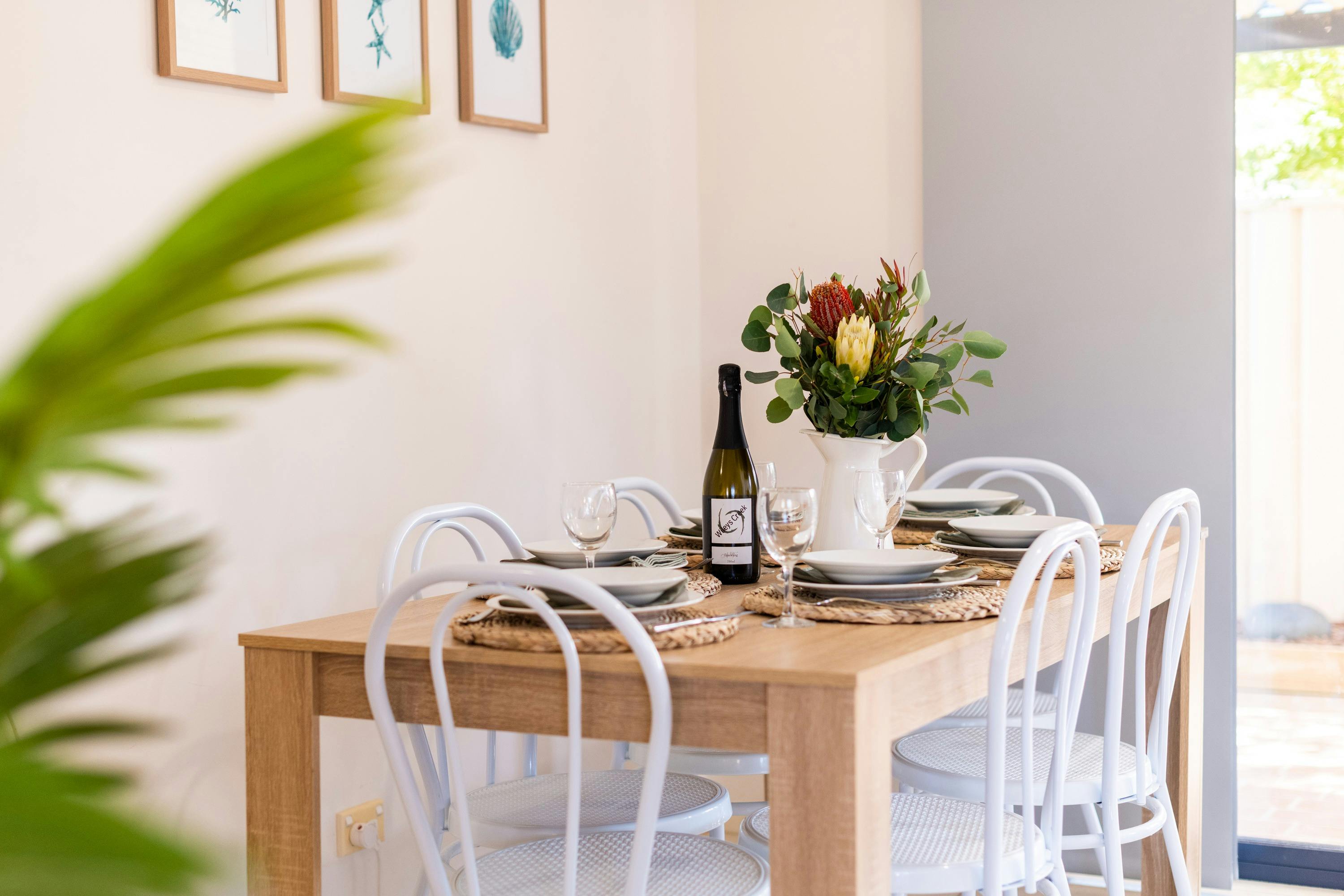 Light and bright dining area