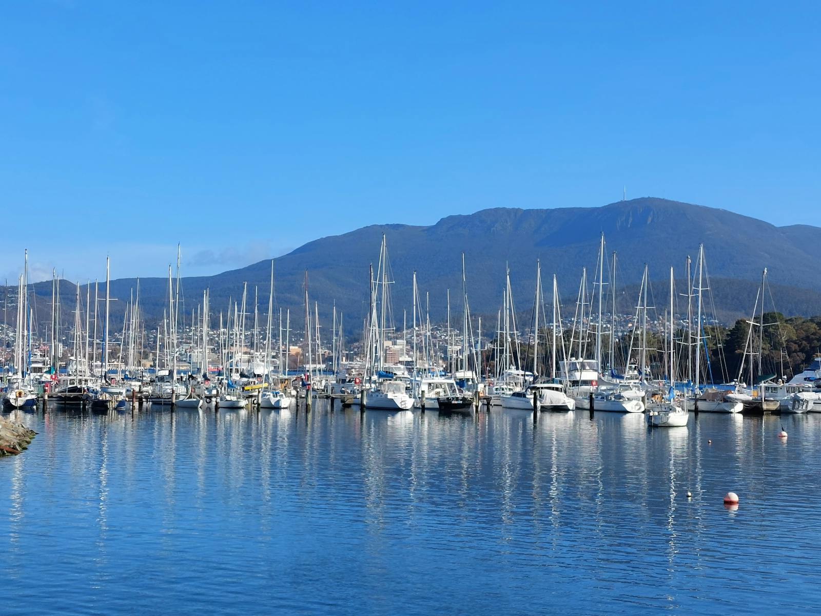 Hobart Waterfront with boats.