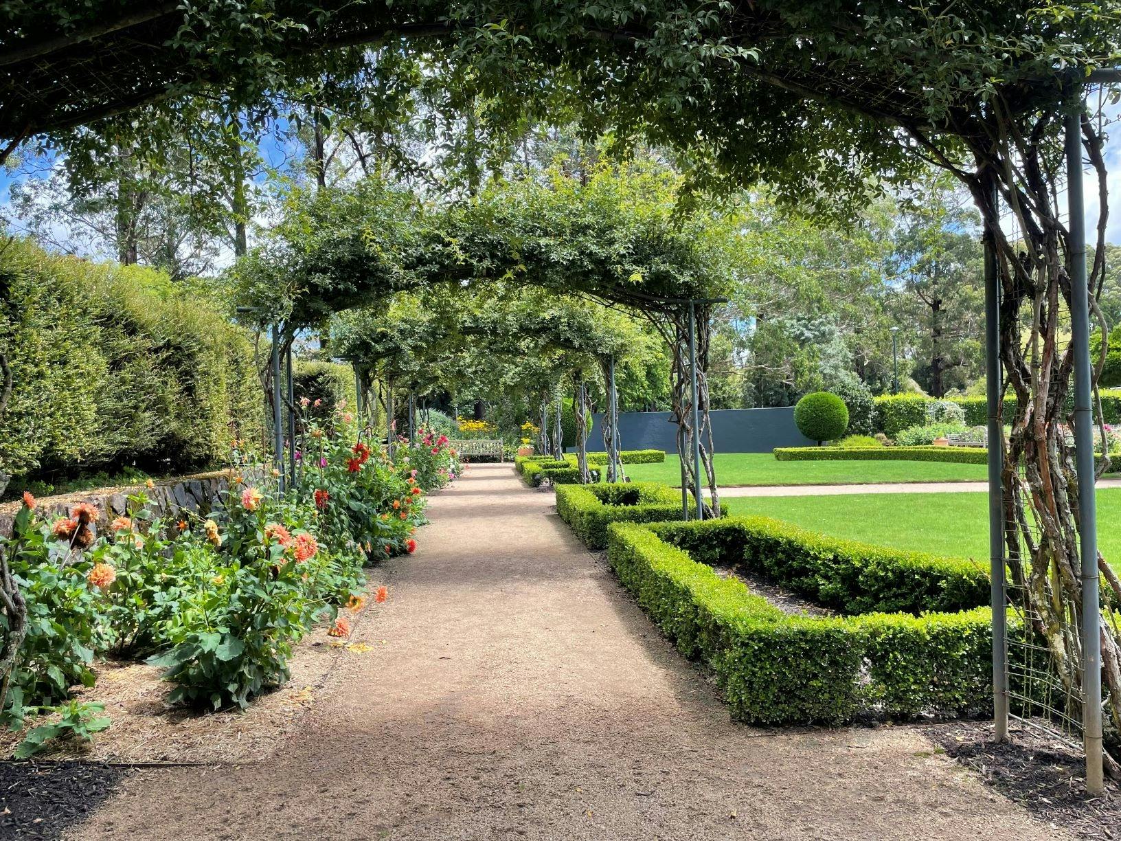 Manicured hedges, topiary & lawns feature in the Formal Garden