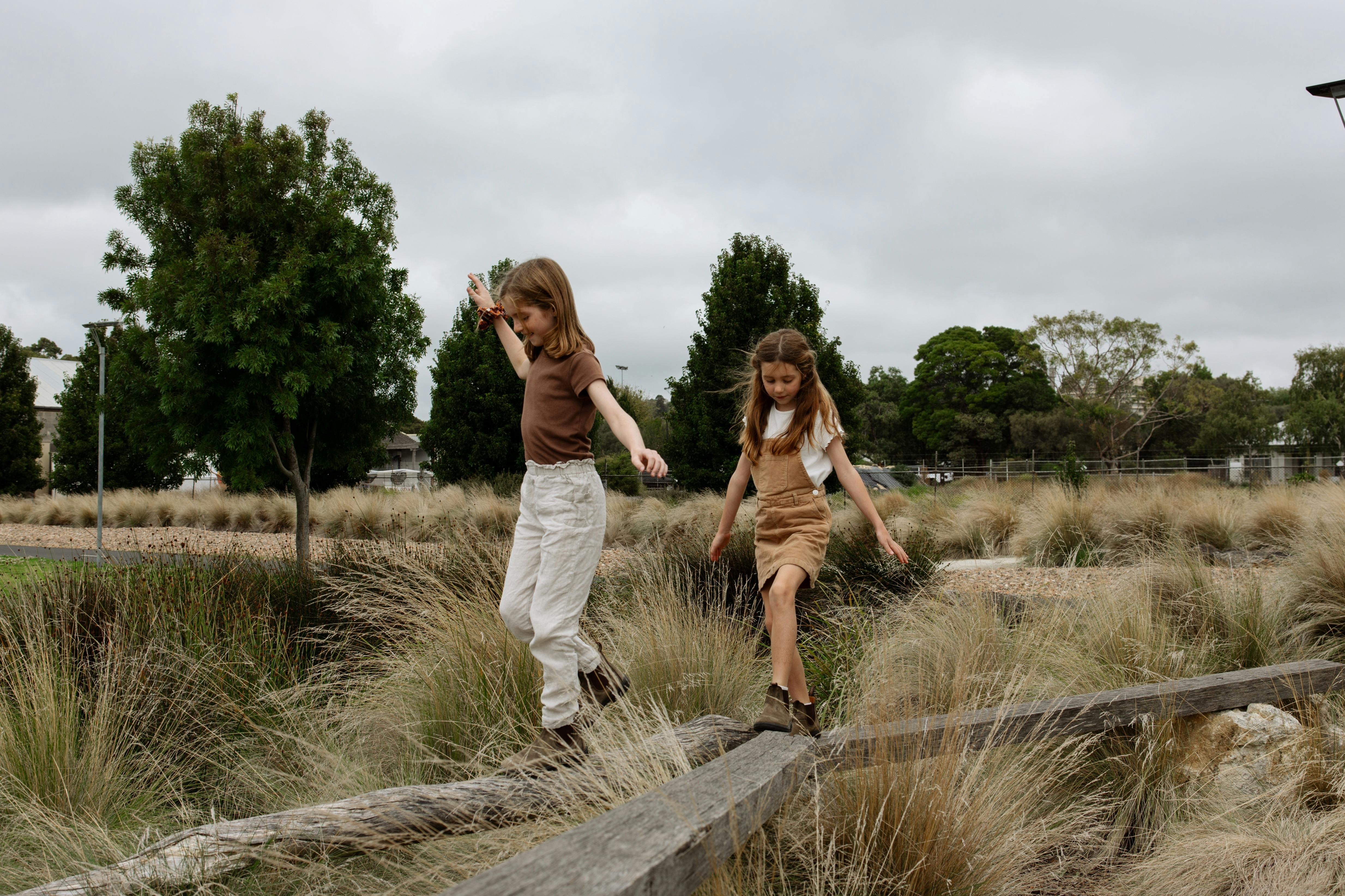 children playing in railway lands reserve