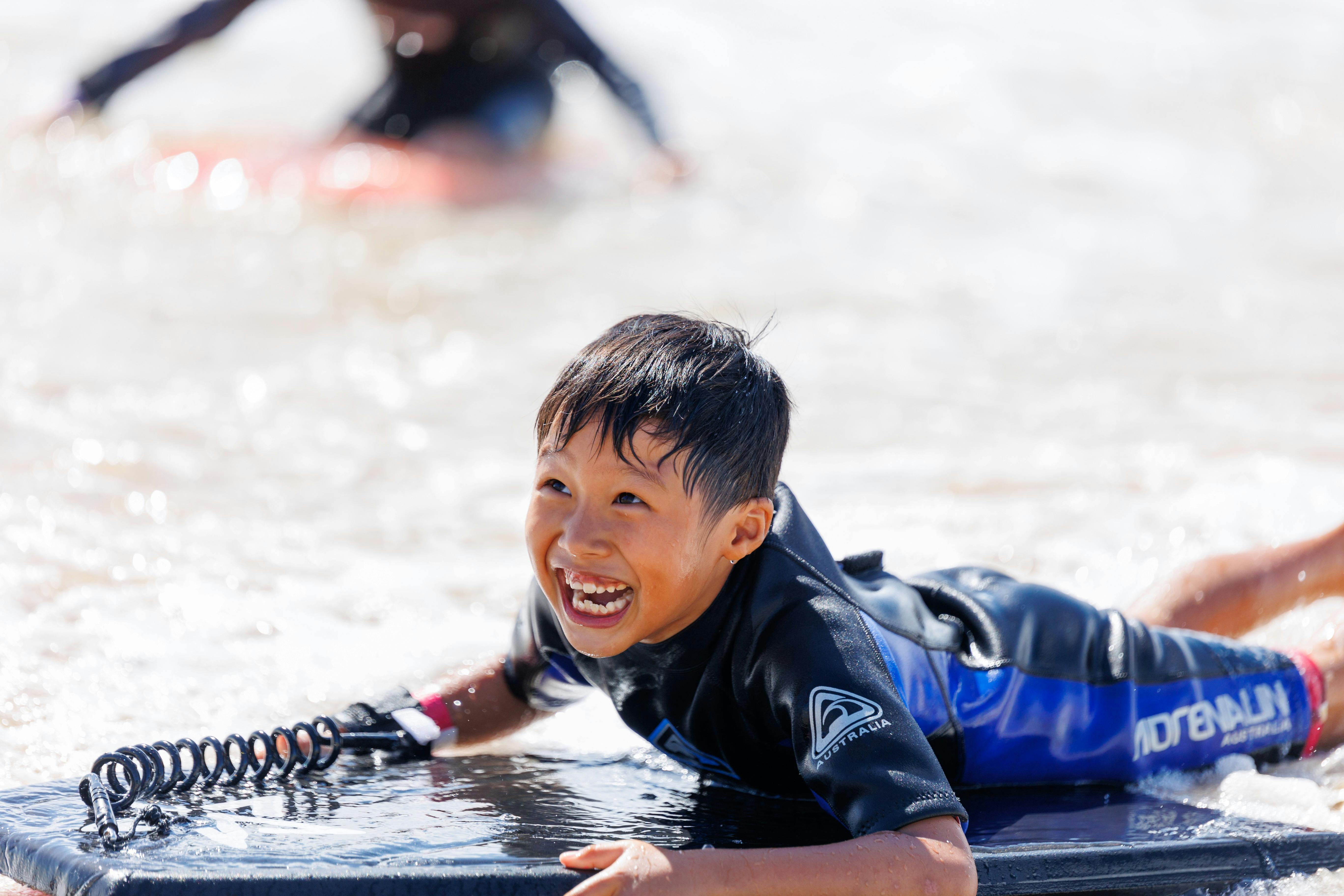 Body boarding at Tallebudgera Beach with Gold Coast Recreation Precinct