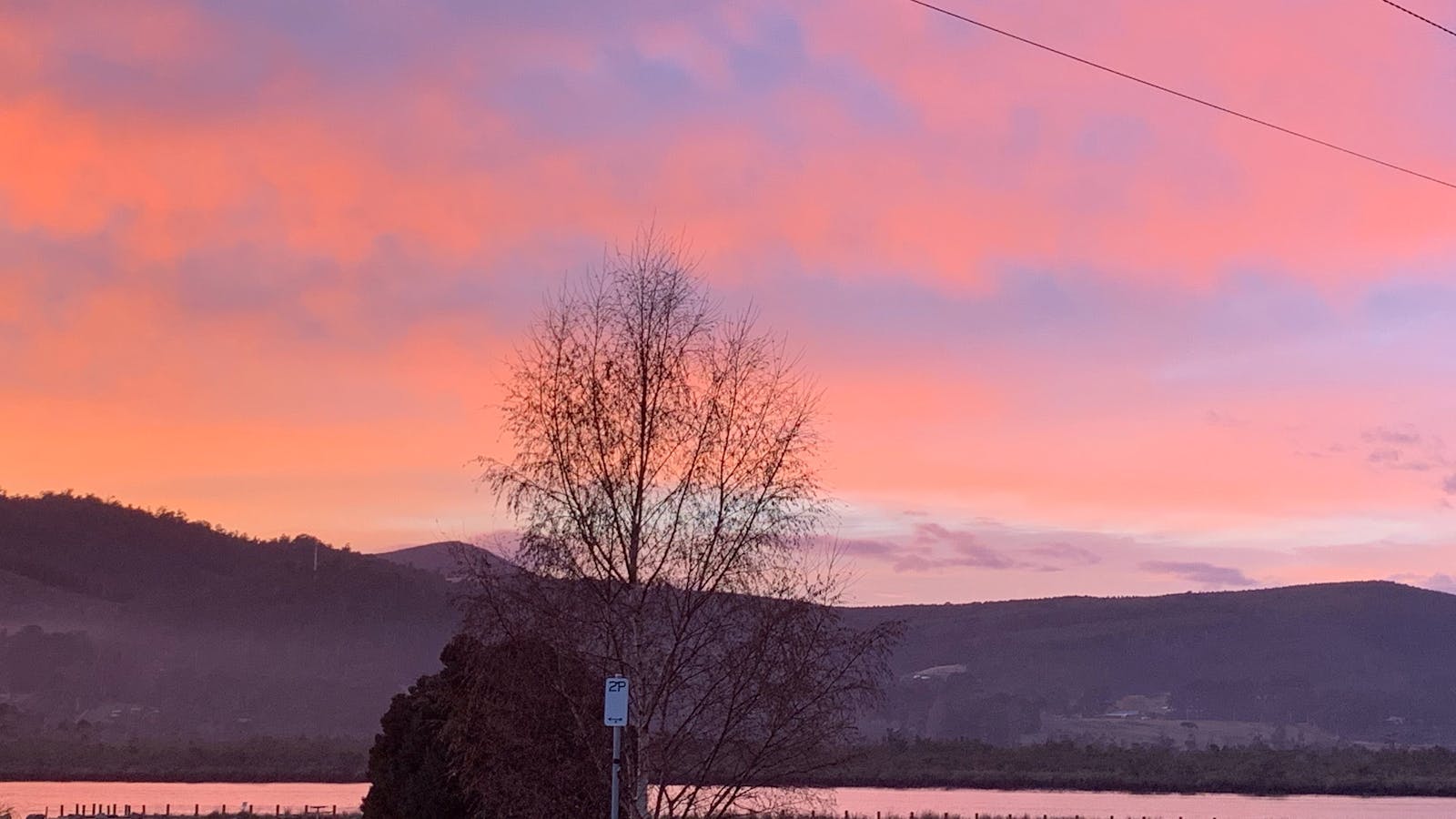 Sunrise view from cinnamon and cherry