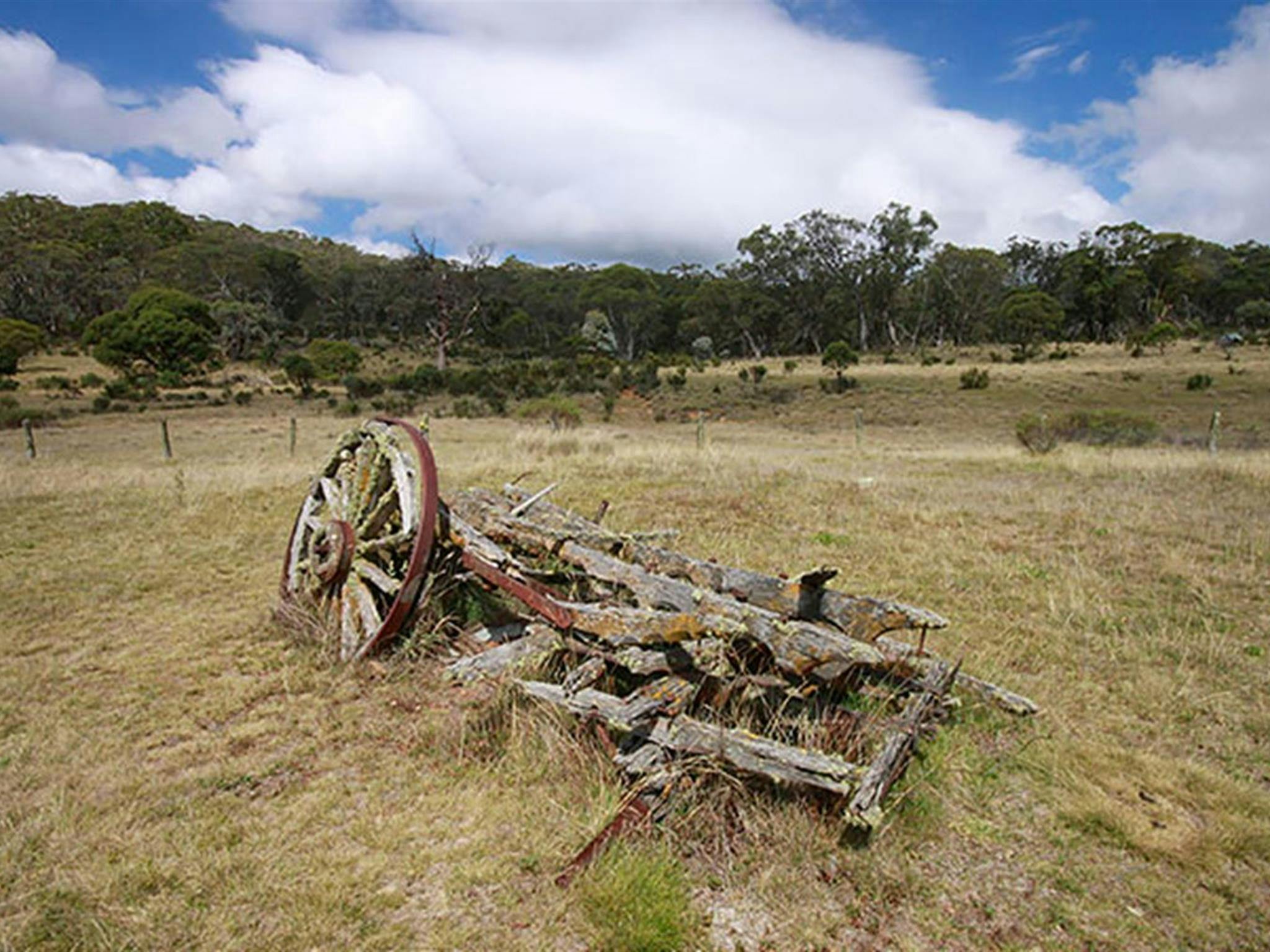 コジオスコ国立公園のクーラミンホームステッドの農機具の残骸。写真：エリノール