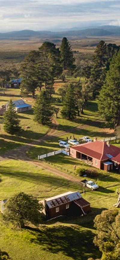 Aerial view of Currango Homestead, Kosciuzsko National Park. Photo: Rob Mulally/DPIE