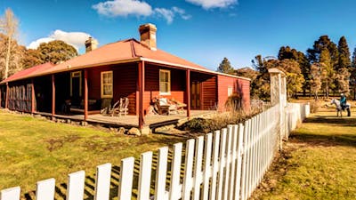 Horse riders approaching Currango Homestead, Kosciuszko National Park. Photo: Murray Vanderveer/DPIE