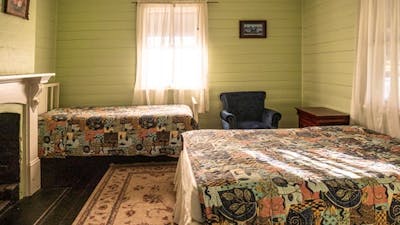 Currango Homestead bedroom, Kosciuszko National Park. Photo: Rob Mulally/DPIE