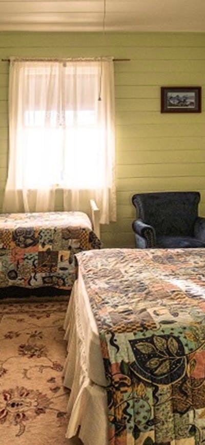 Currango Homestead bedroom, Kosciuszko National Park. Photo: Rob Mulally/DPIE