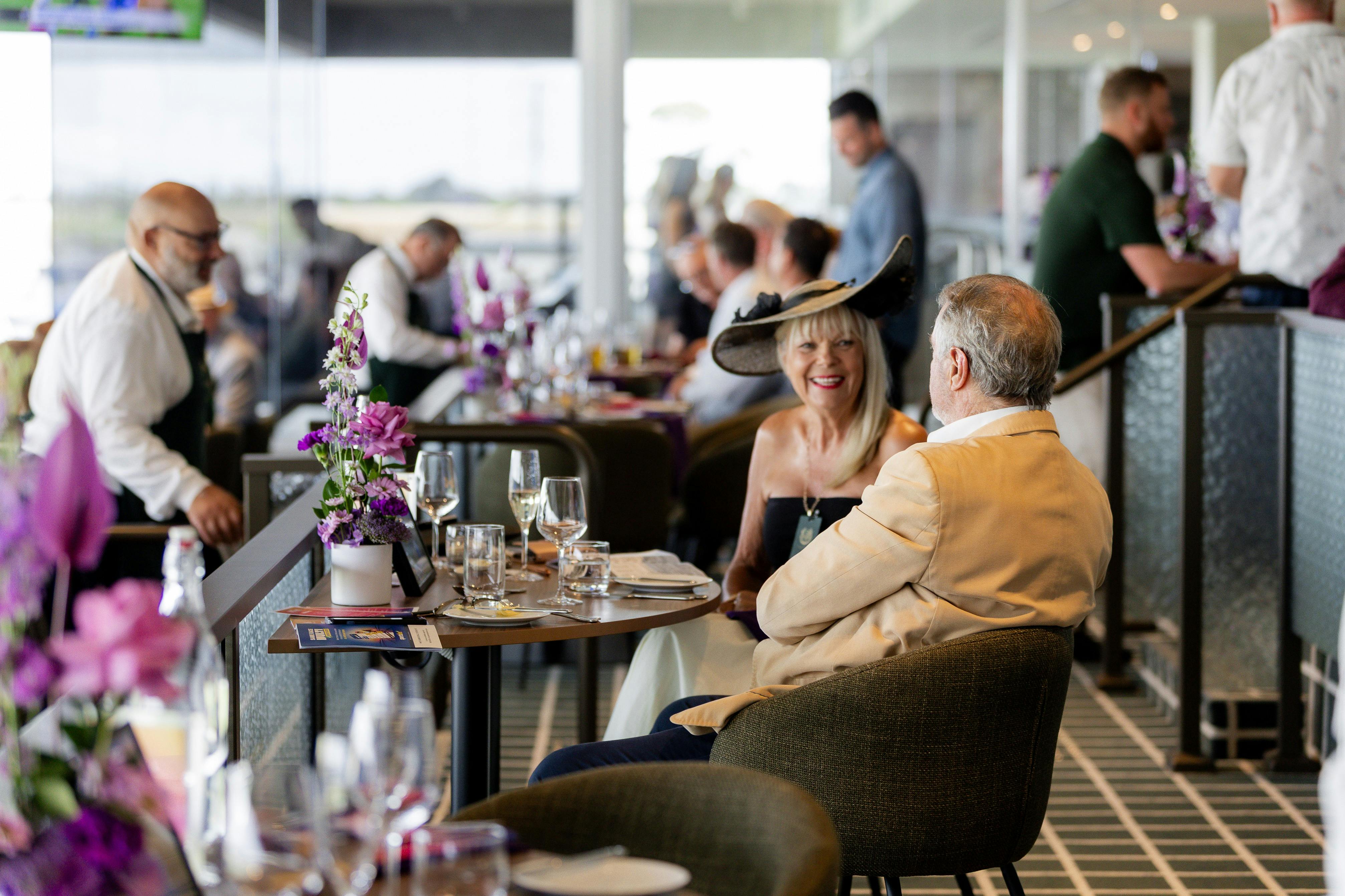 Patrons enjoying the premium experiences at Morphettville.