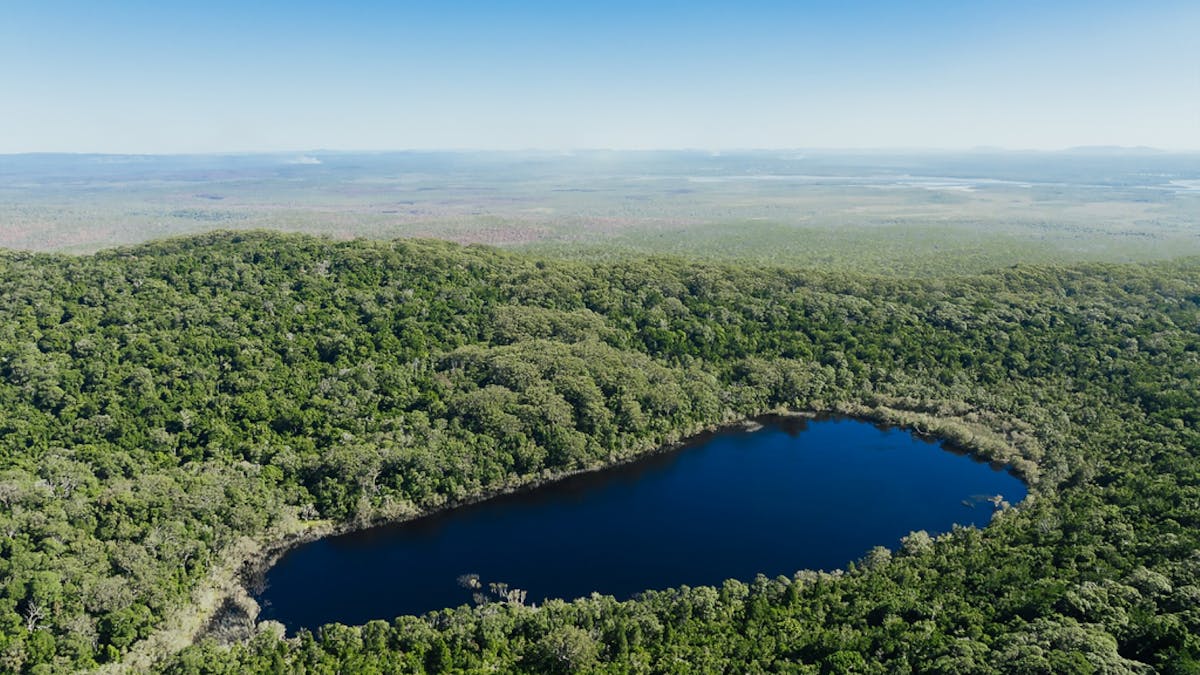 Aerial view of Poona Lake