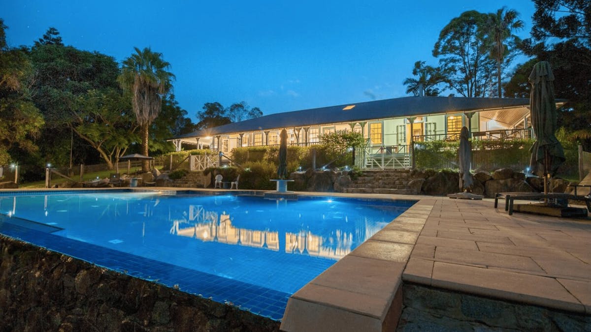 The Pool House at night