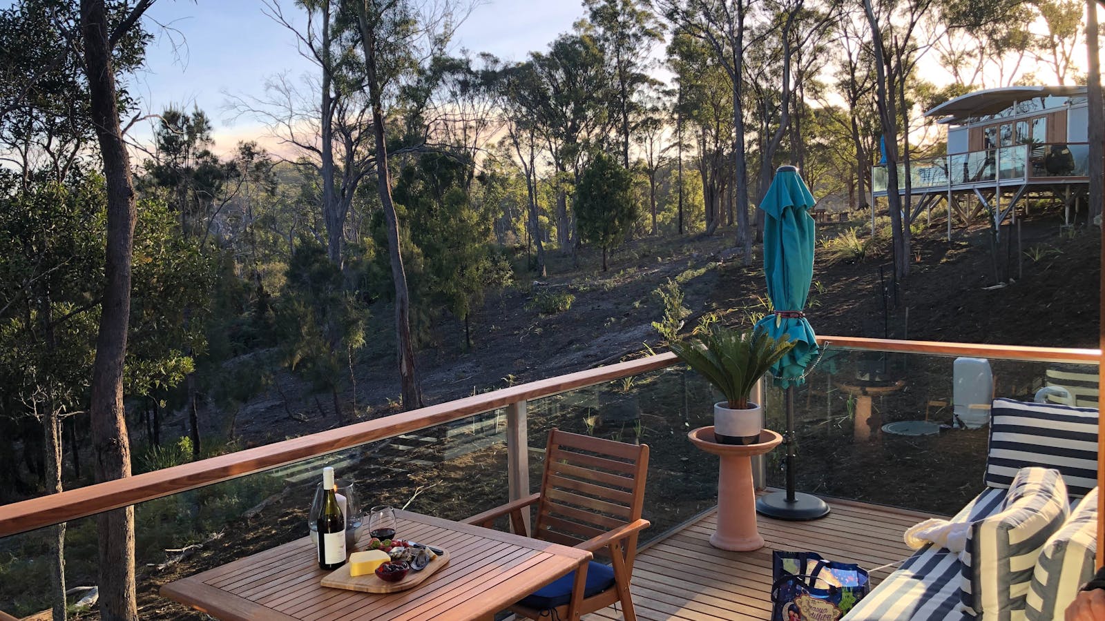 Beautiful evening on the deck