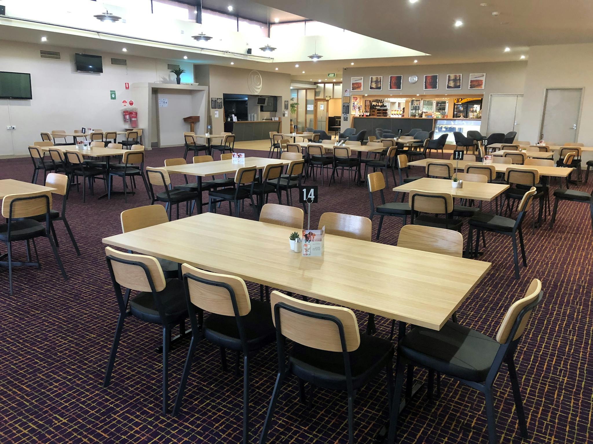 The spacious dining room.