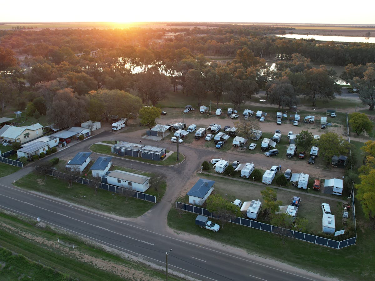 Sunset over River Gum Tourist Park