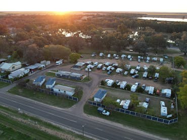 Sunset over River Gum Tourist Park