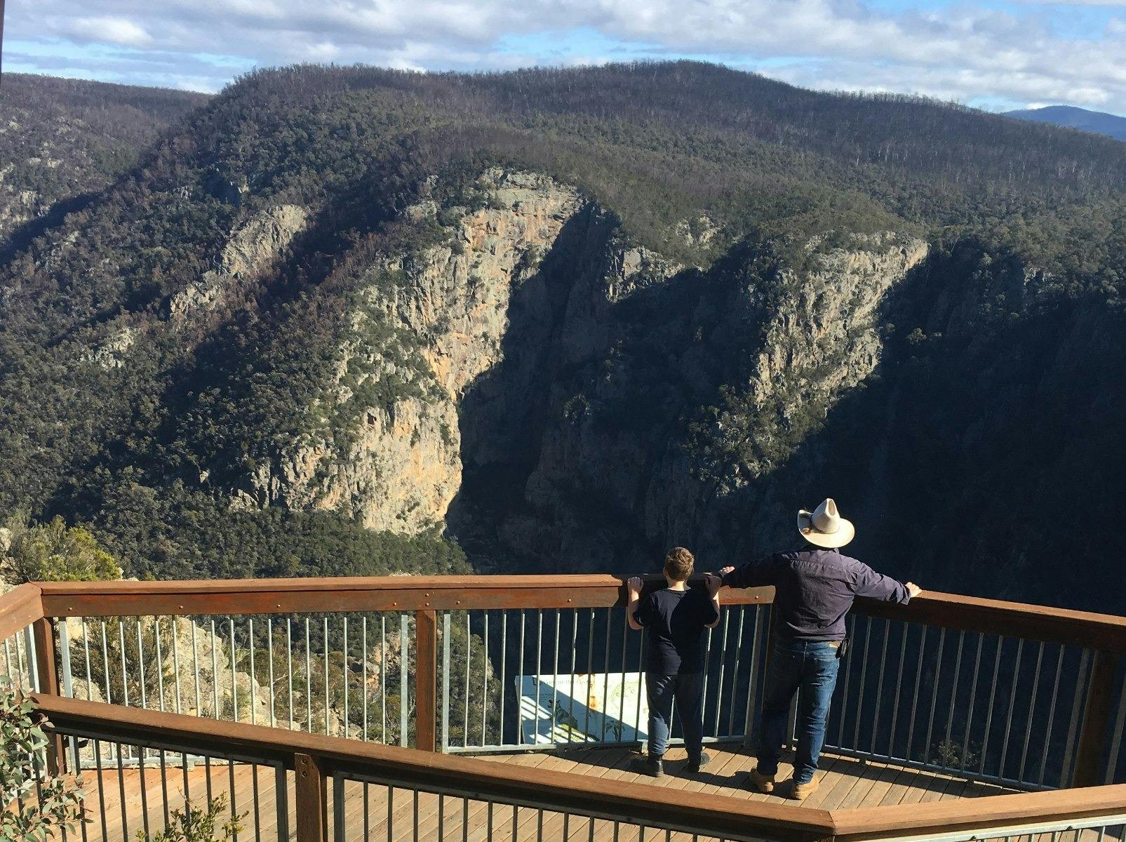 Looking out over Little River Gorge, Snowy River National Park on the Sydney to Melbourne Drive