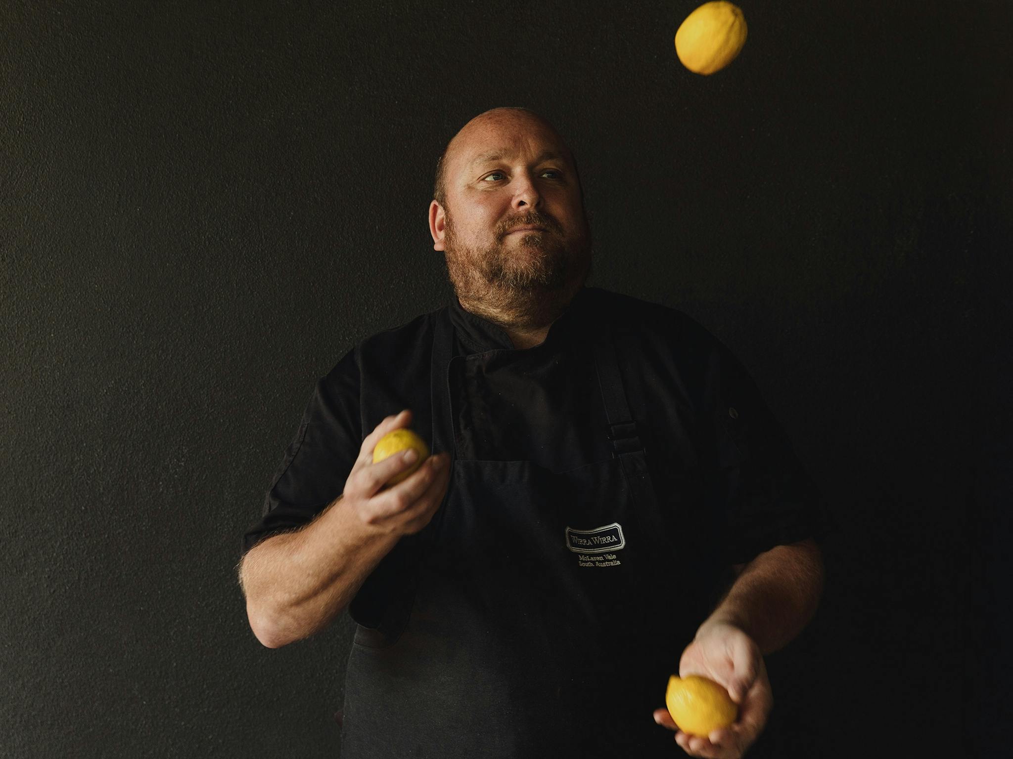 Harry's Deli Head Chef Tom Boden juggles lemons