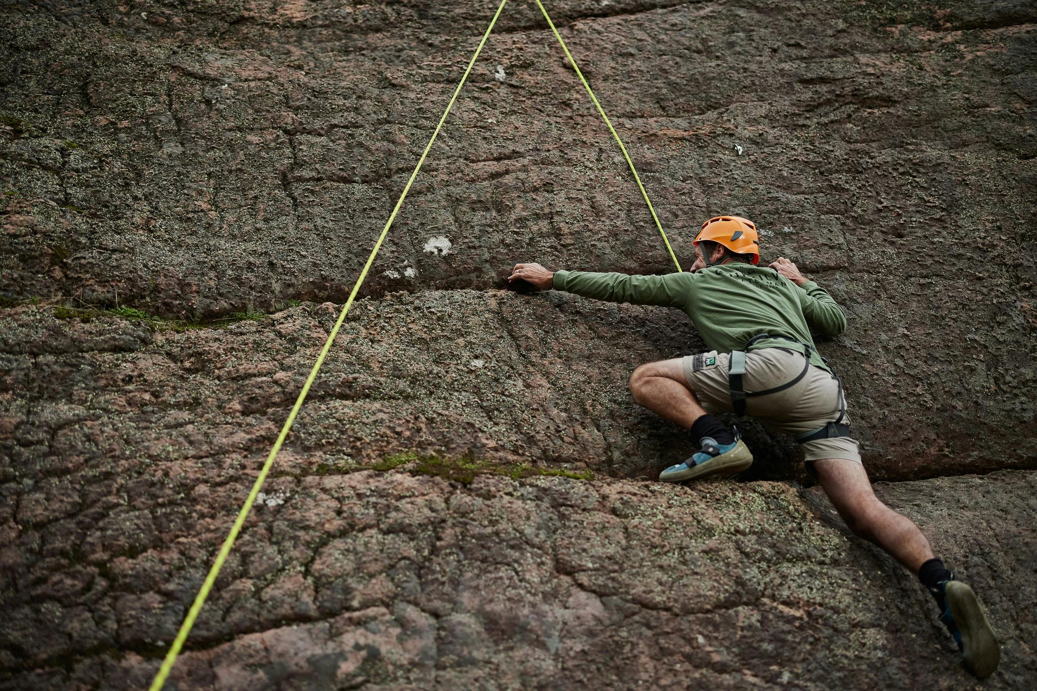Rock climbing can test your strength, flexibility and nerve!