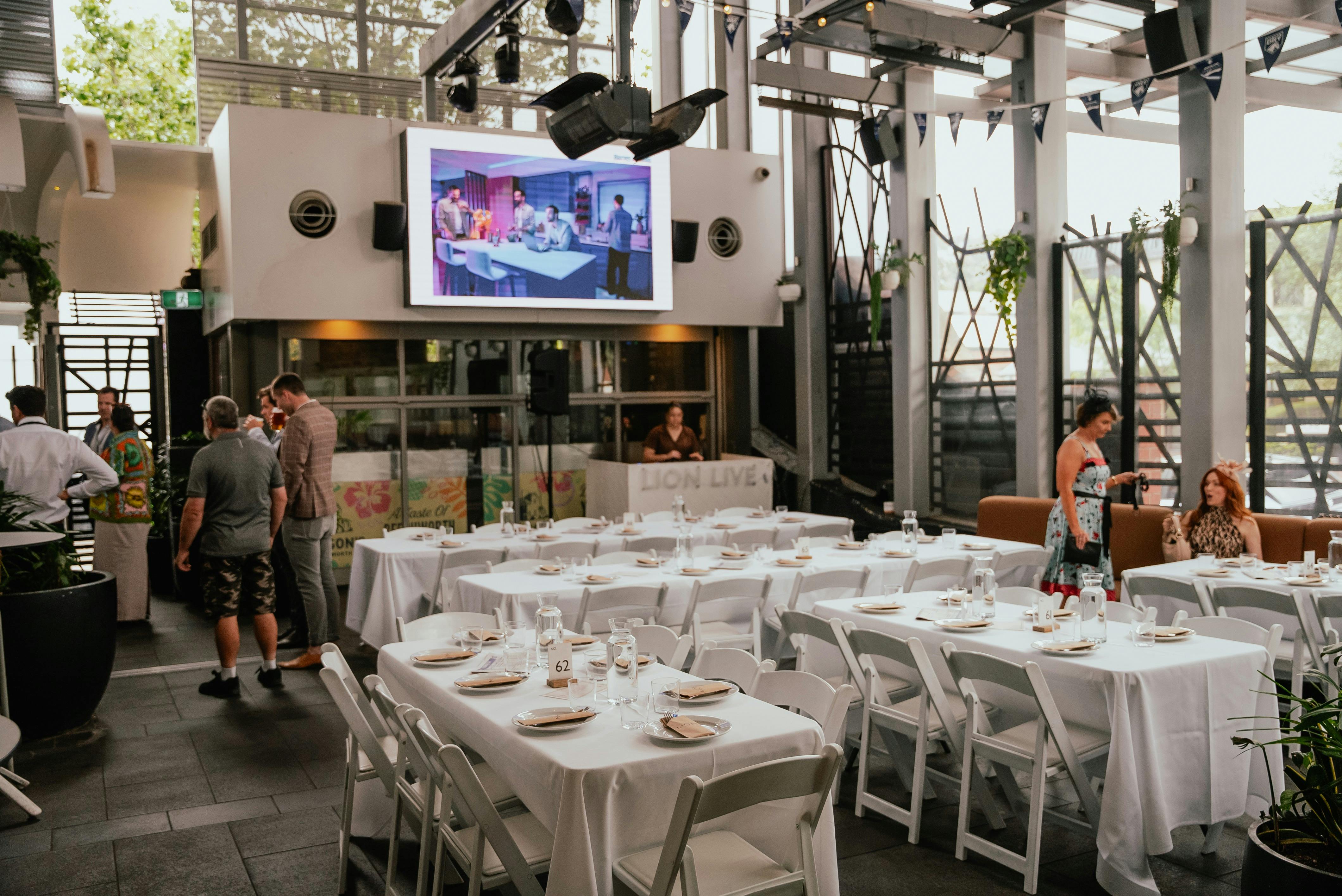 Lion Hotel Functions & Events beer garden table setting