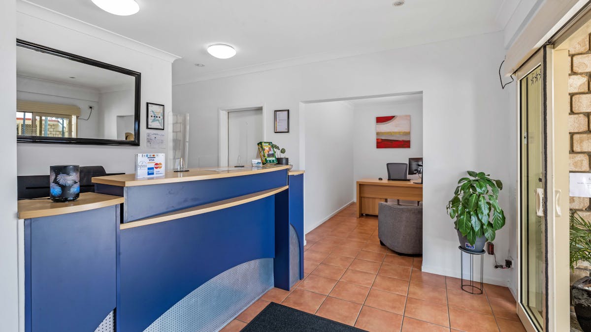 Reception desk and entry