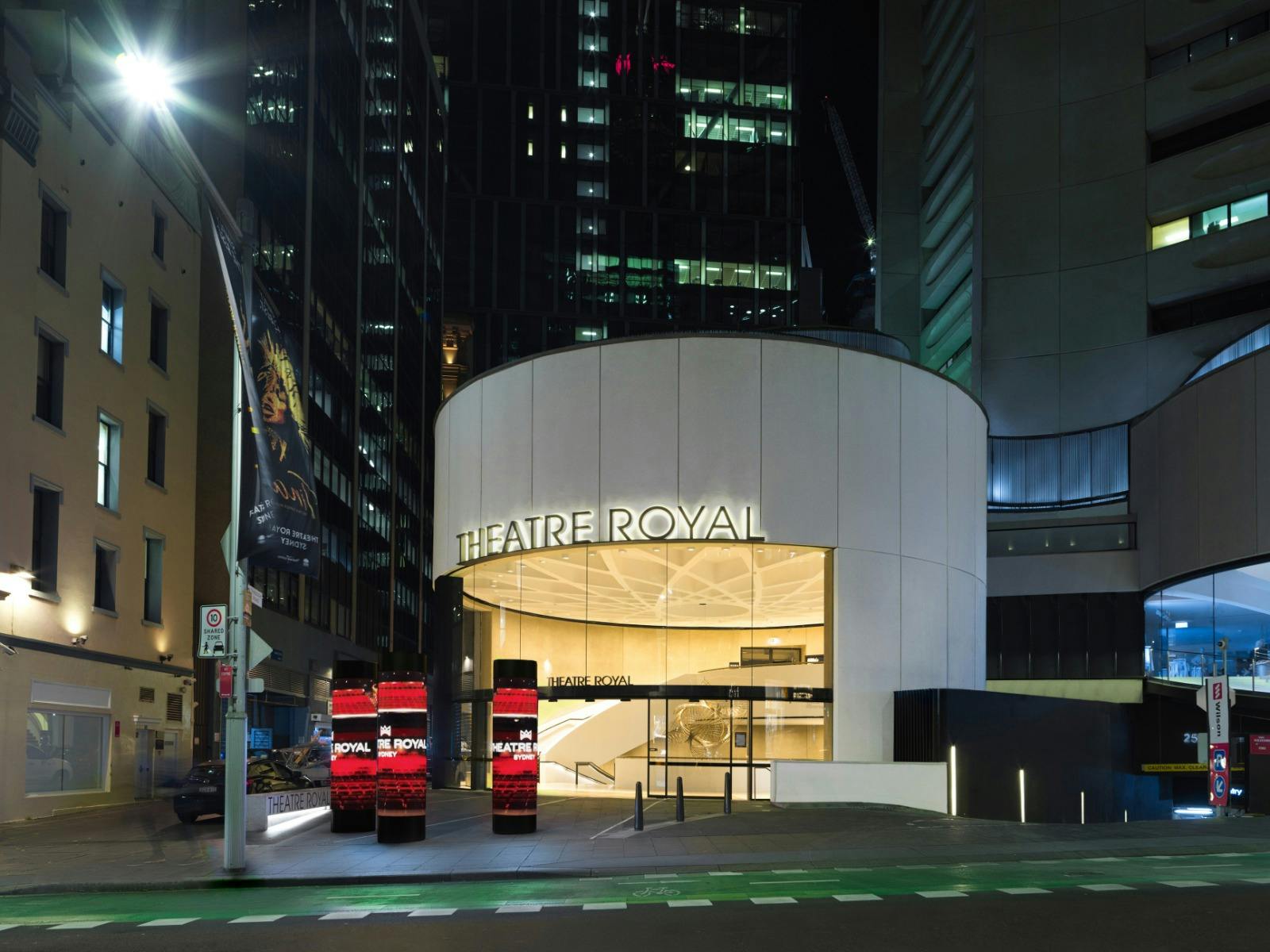 Theatre Royal Sydney at night