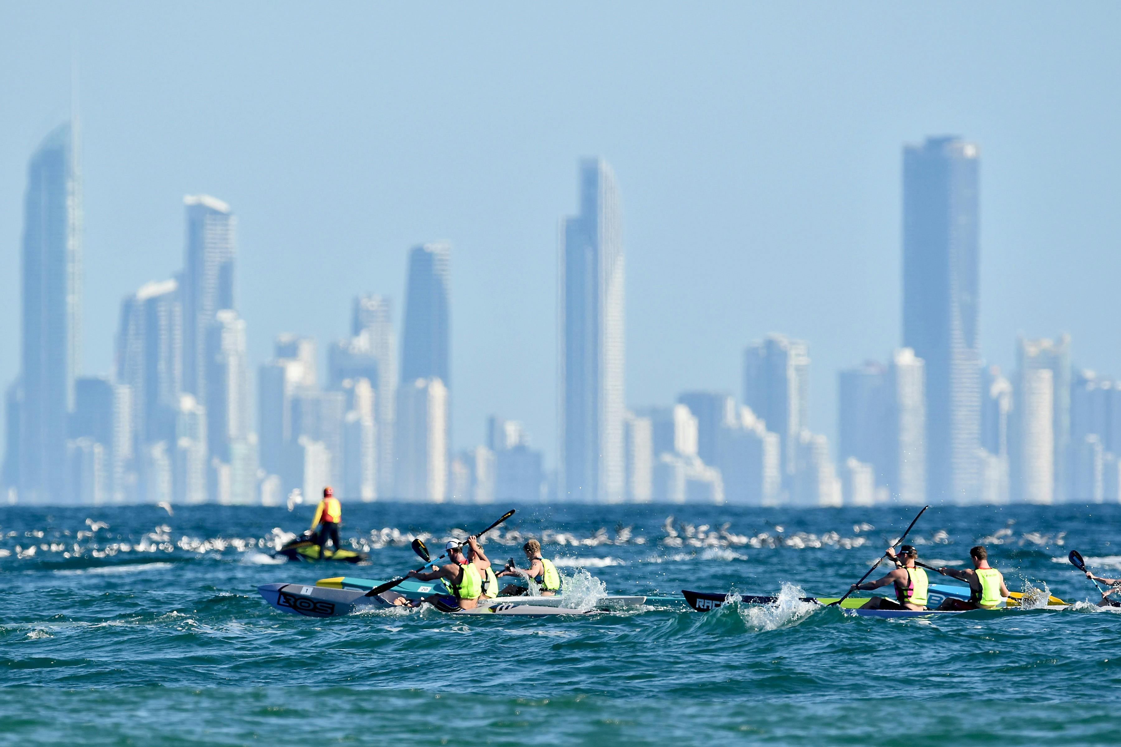 The iconic Gold Coast features as the backdrop to the Shaw and Partners Coolangatta Gold