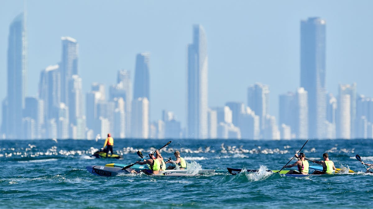 The iconic Gold Coast features as the backdrop to the Shaw and Partners Coolangatta Gold