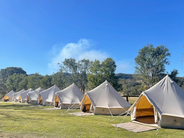 Bell tents for events