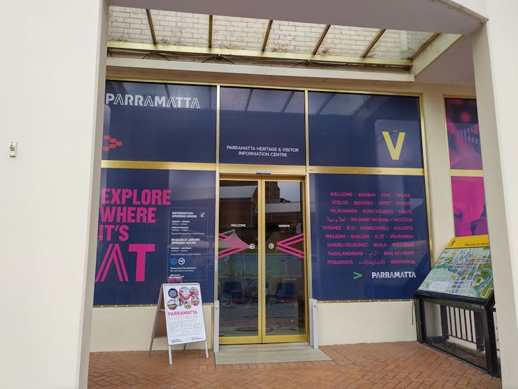 Entrance to Parramatta Heritage and Visitor Information Centre