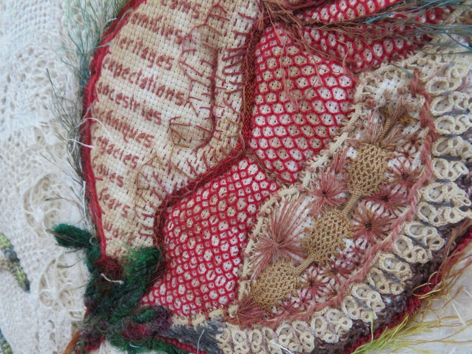 A close up detail of "Hidden By Time" by ShirleyJohnson