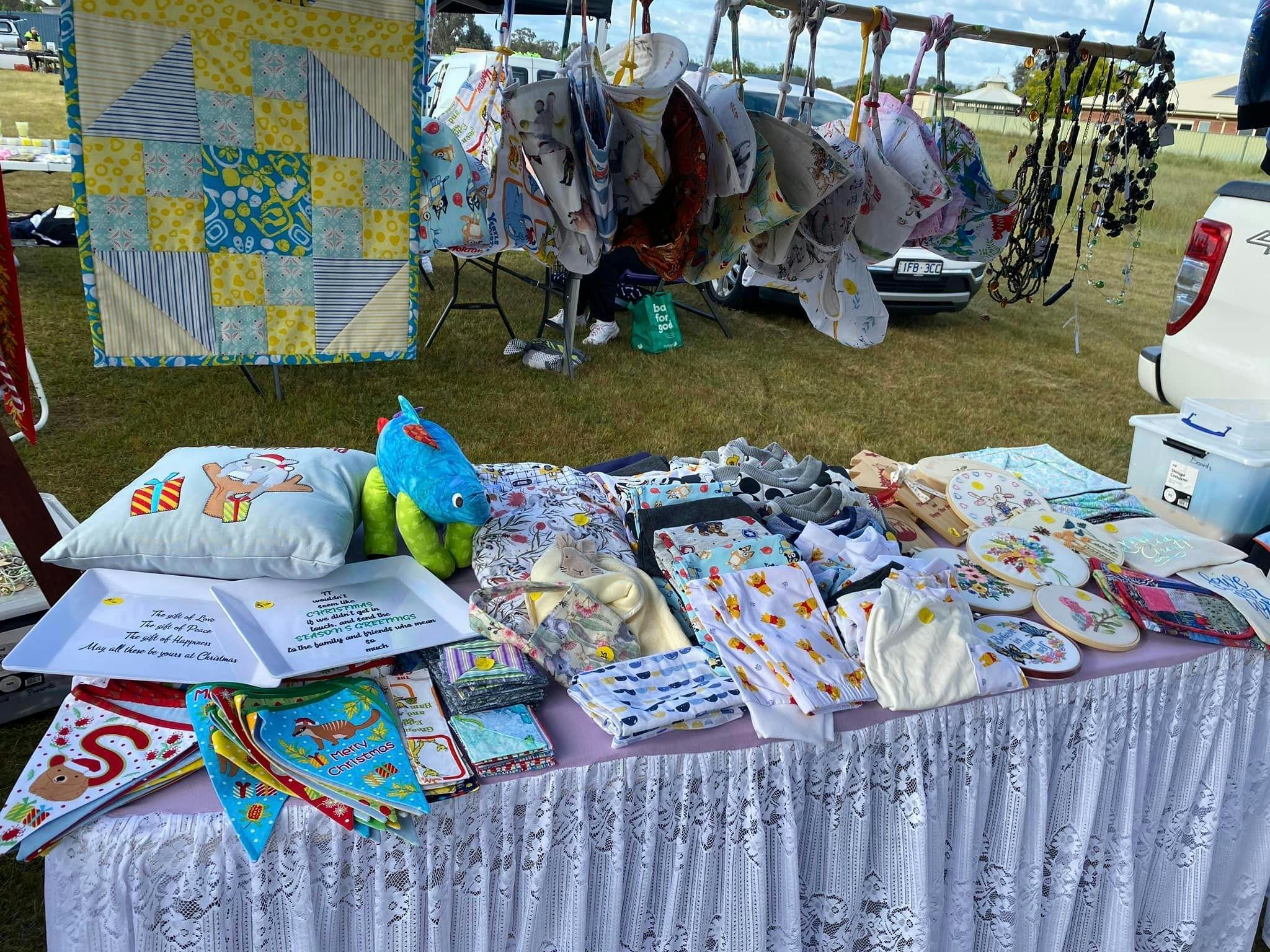 Handcrafted hats, cushions, embroidery