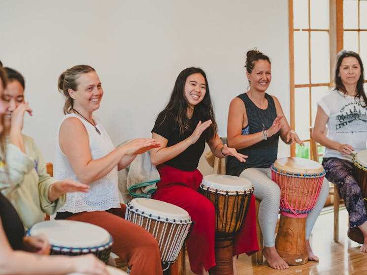 Drumming-Happy-Buddha-Retreats