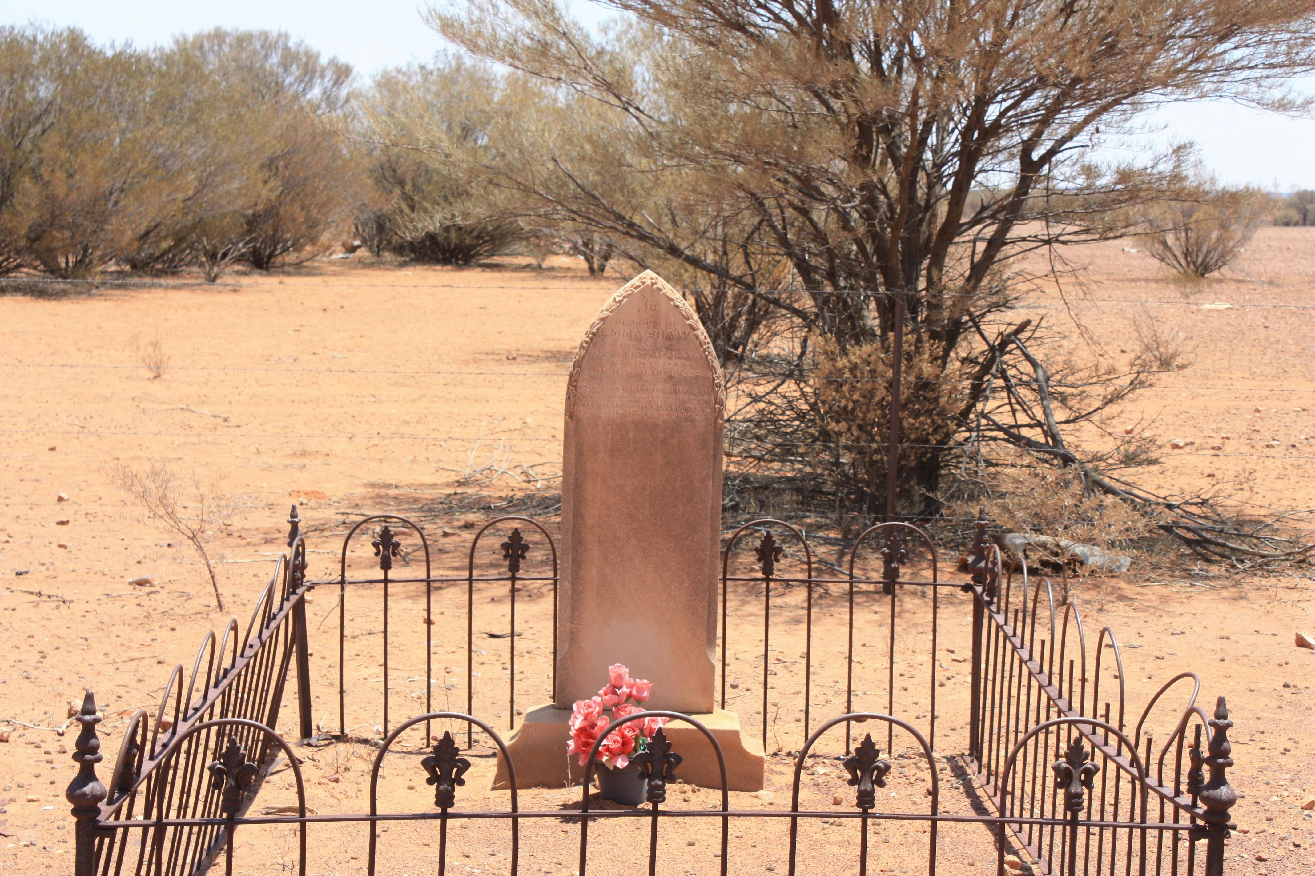 A lonely grave at the JC Hotel ruins