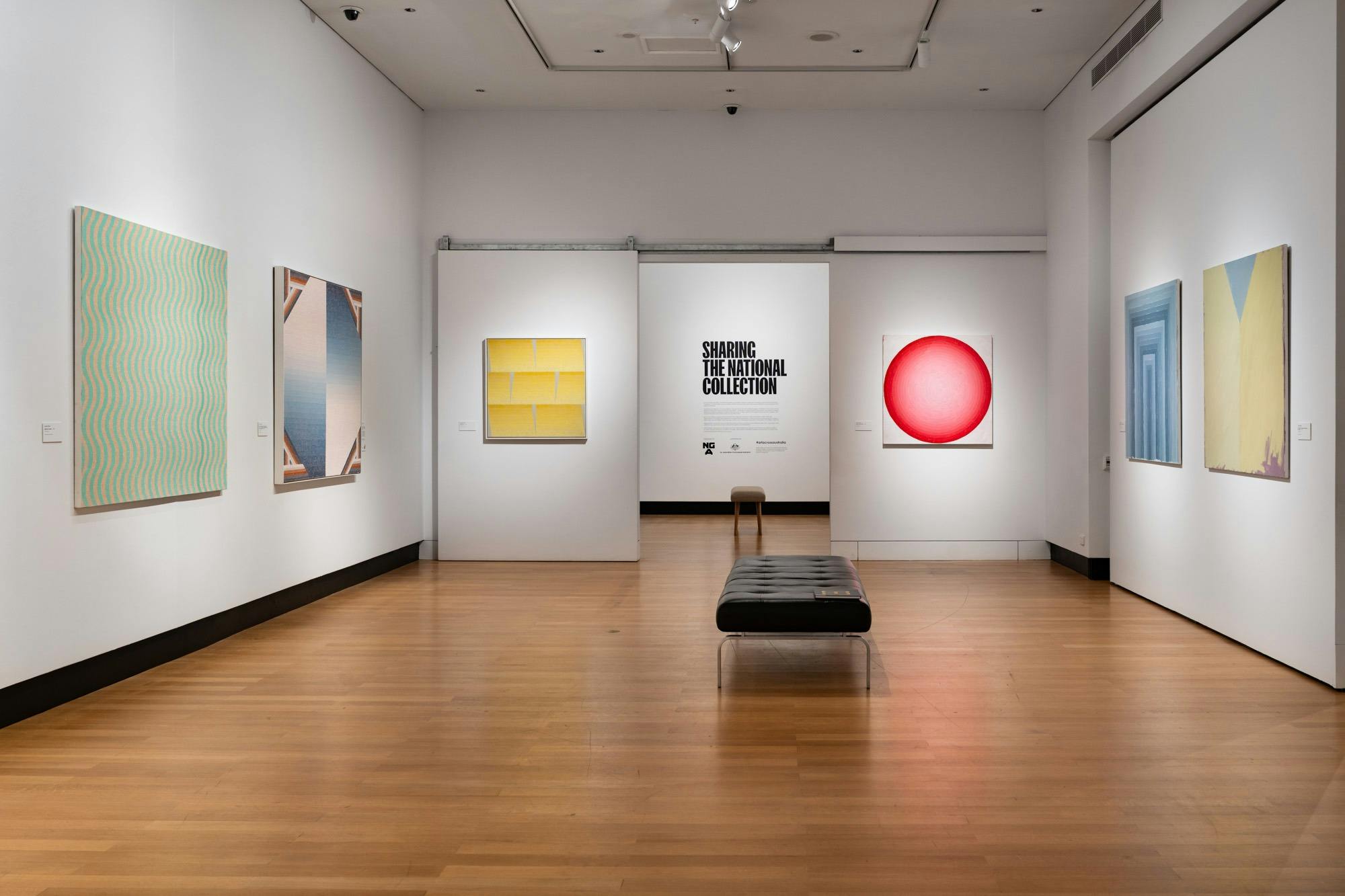 Installation view, Leonard Brown — Painting the Celestial, Ipswich Art Gallery 2026.