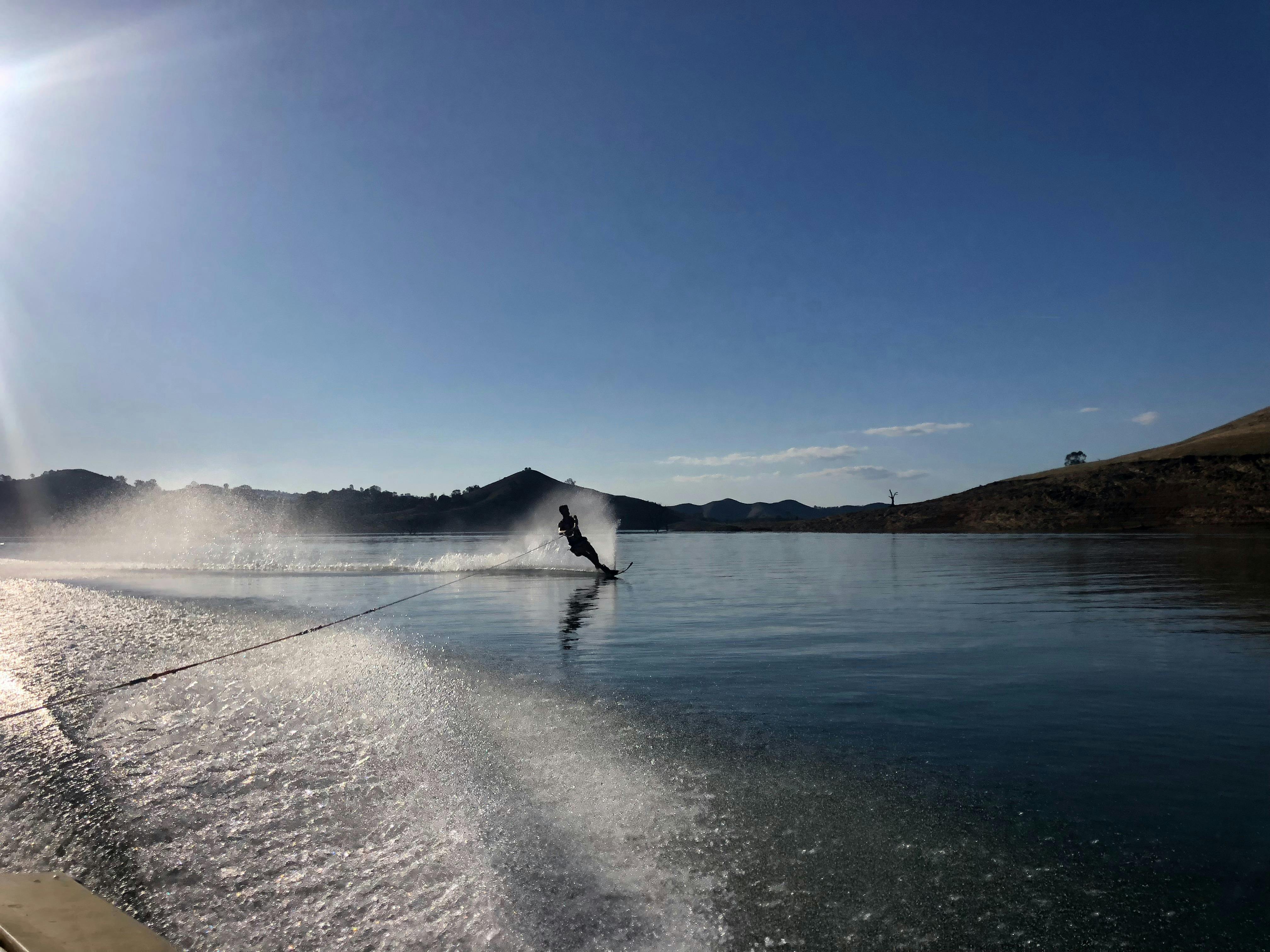 Waterskiing on Lake Eildon