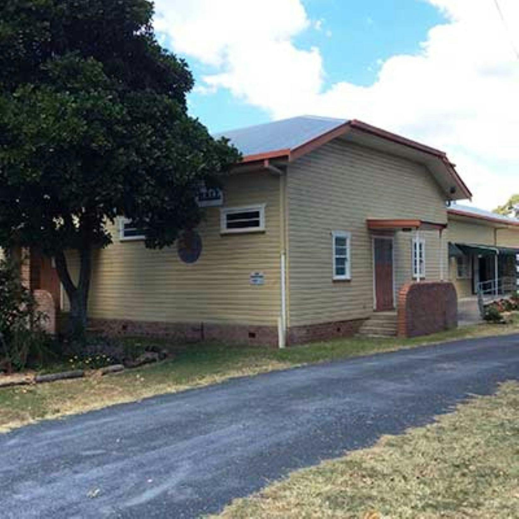 exterior of the hall