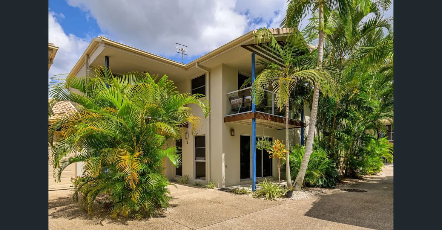 Front view of townhouse