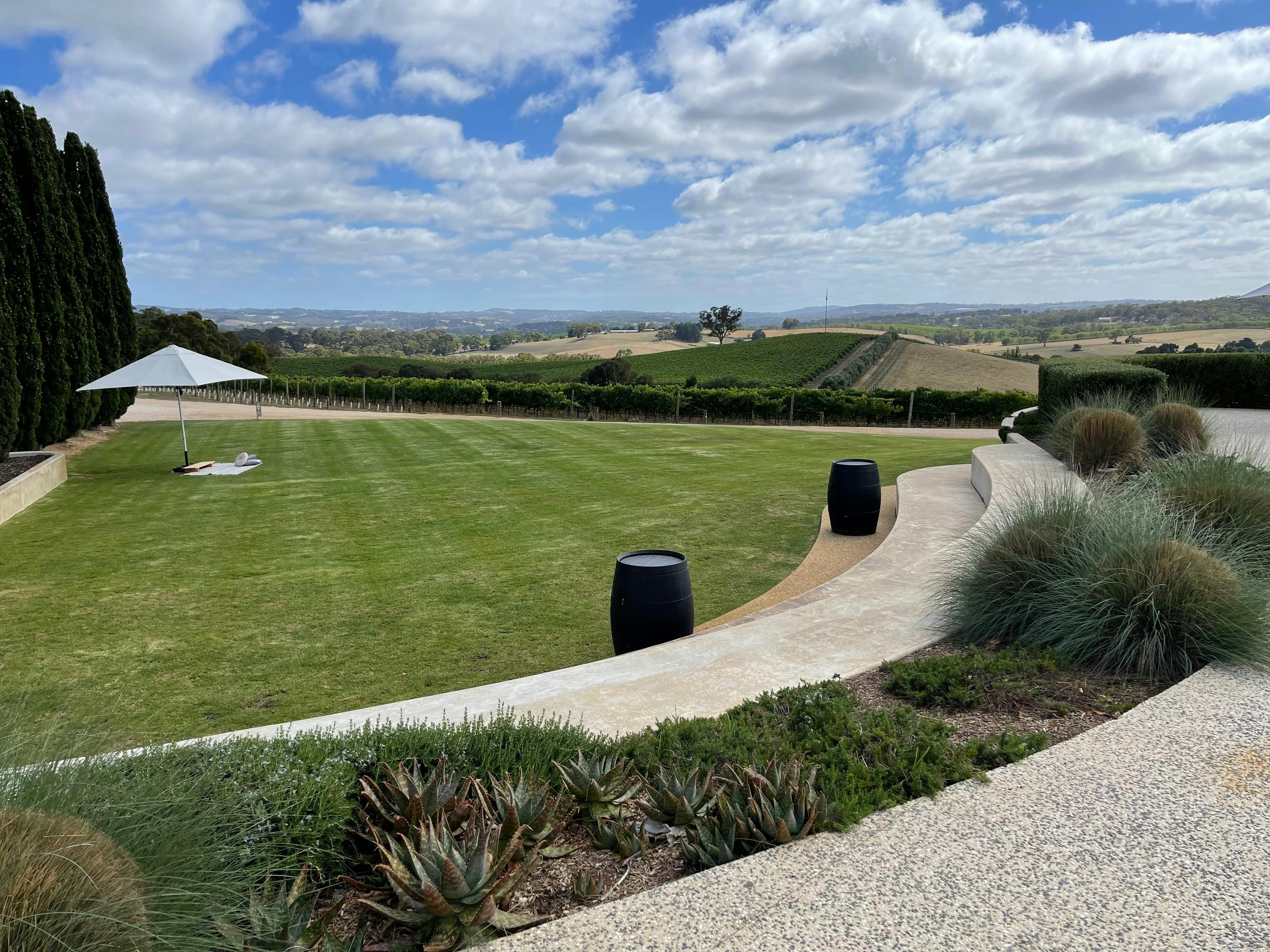 View from the  The Lane Vineyard Restaurant