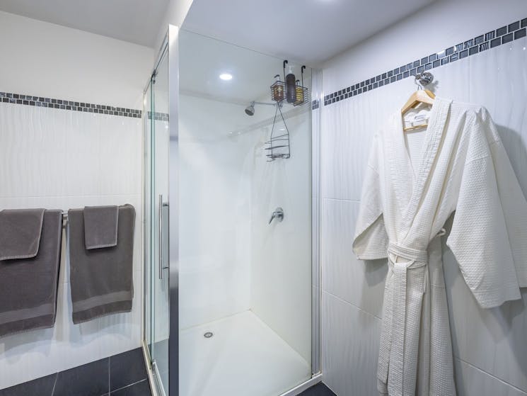 A modern en suite complete with luxurious Molton Brown toiletries and lotions.