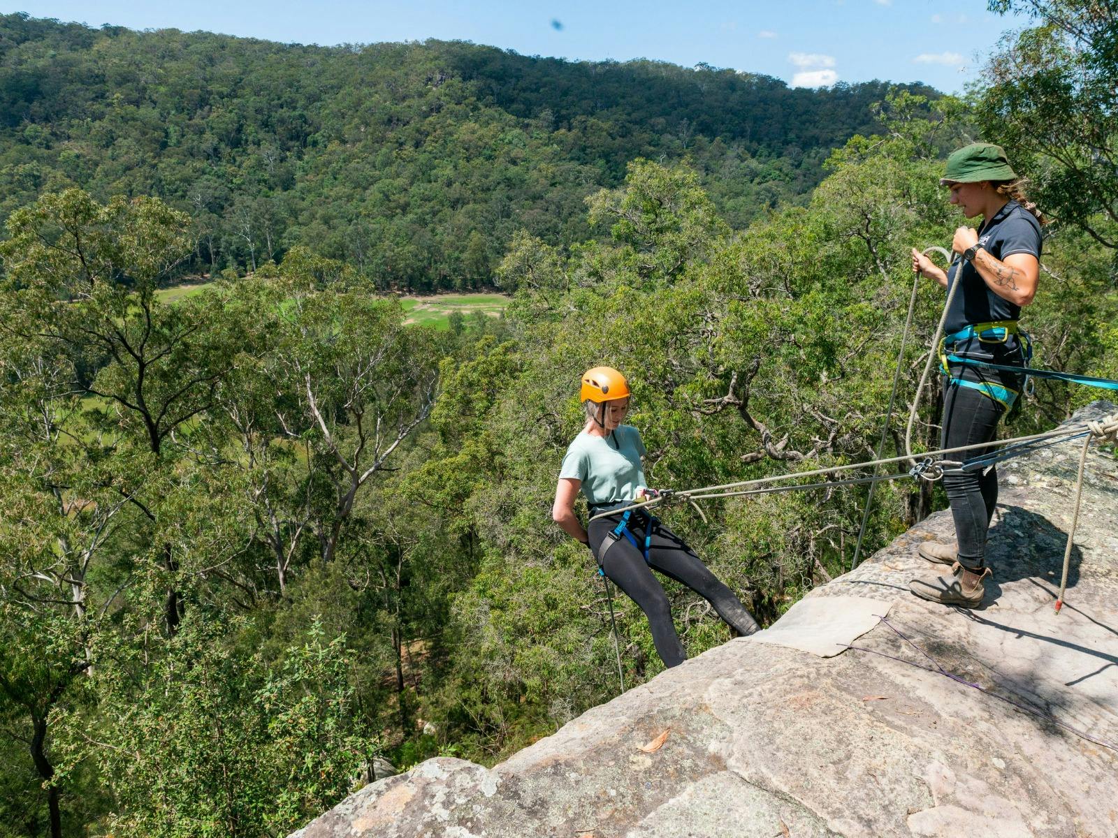 Glenworth Valley Wilderness Adventures Abseiling tour. Sydney and central coast.