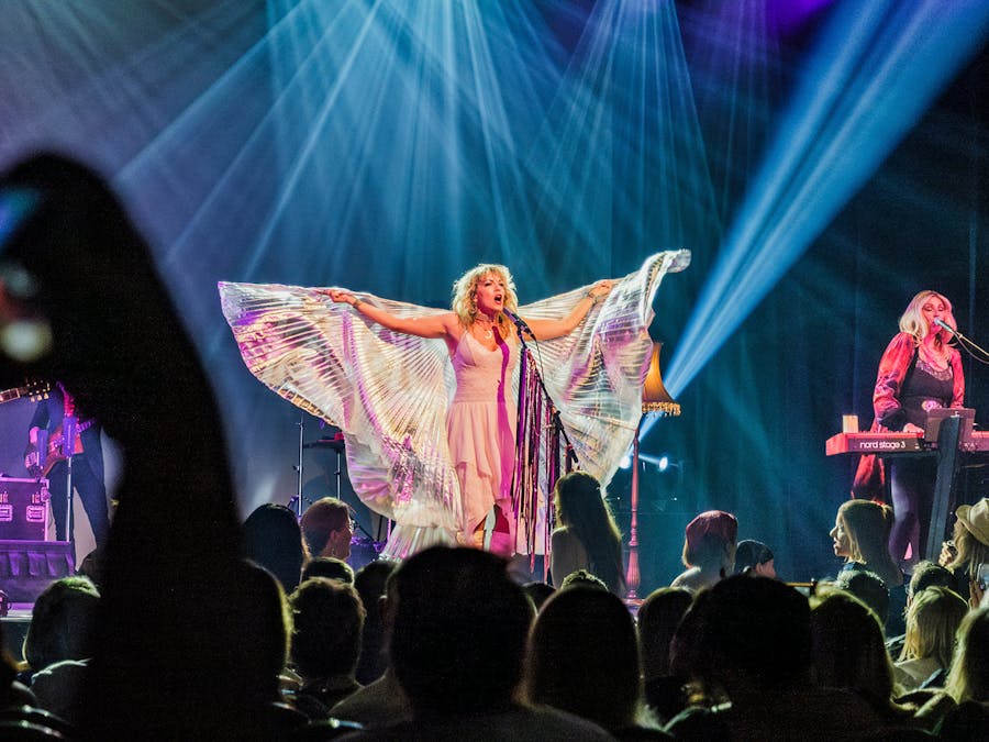 Nikki Canale performs as Stevie Nicks with Starshine Tribute at a packed Gold Coast venue.