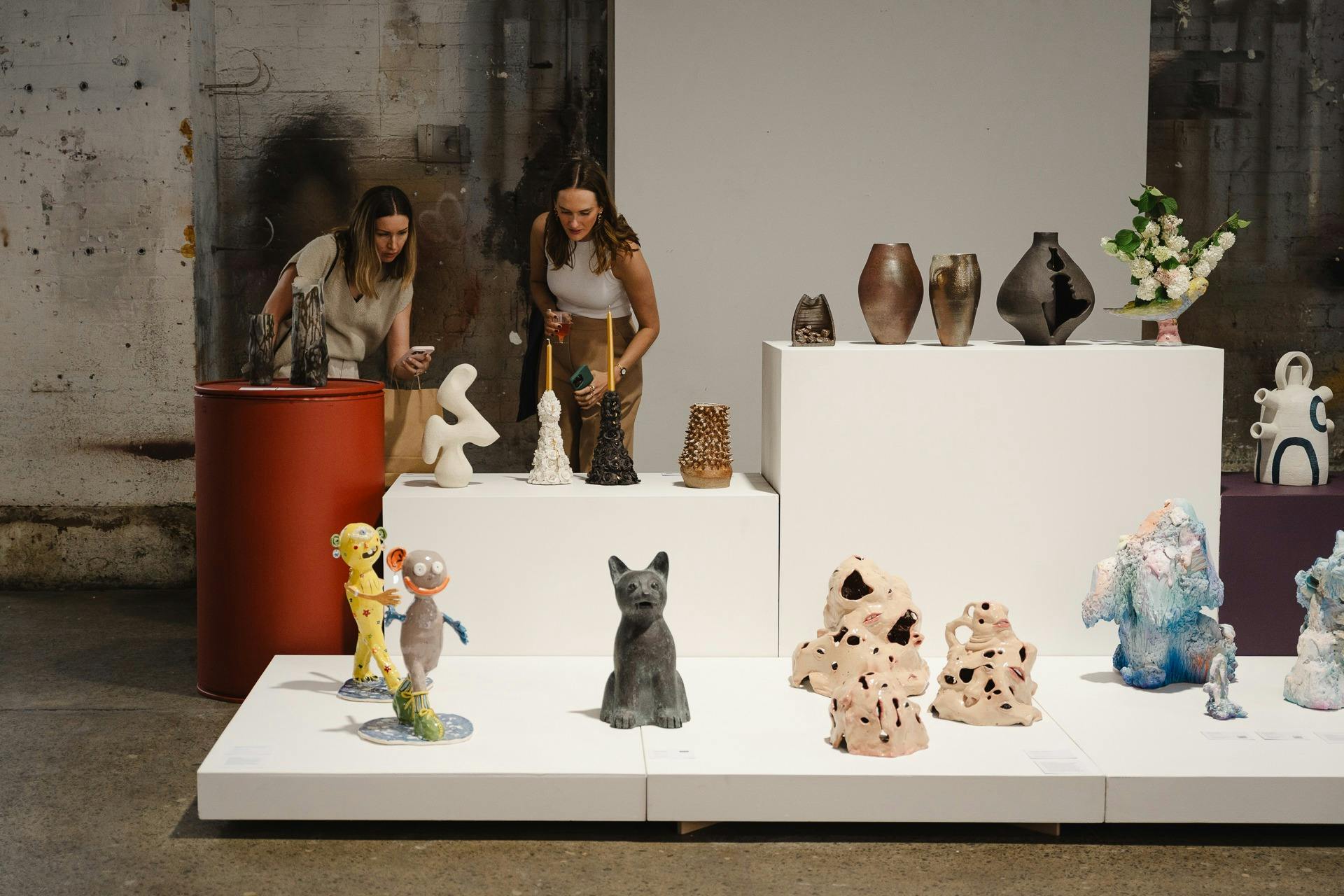 One-off sculptural works are presented in a group exhibition as part of Sydney Ceramics market