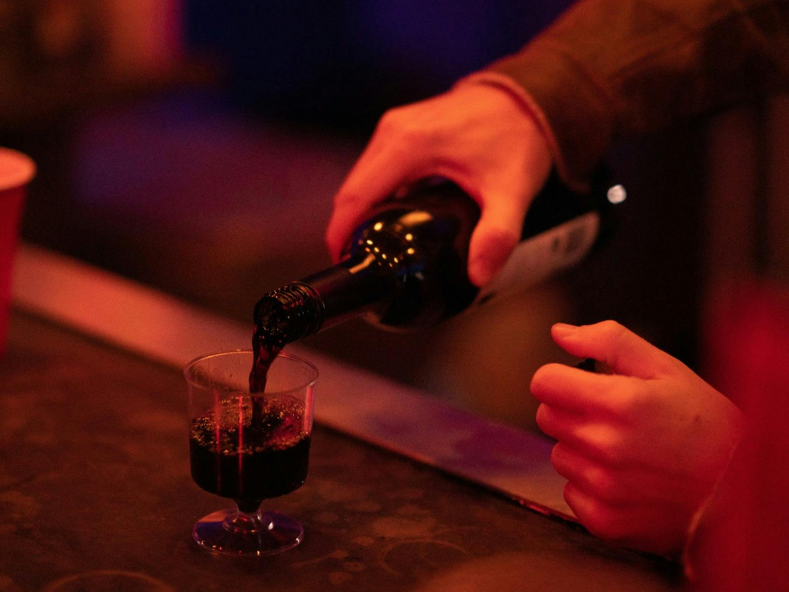 Small bar available for refreshments during shows.