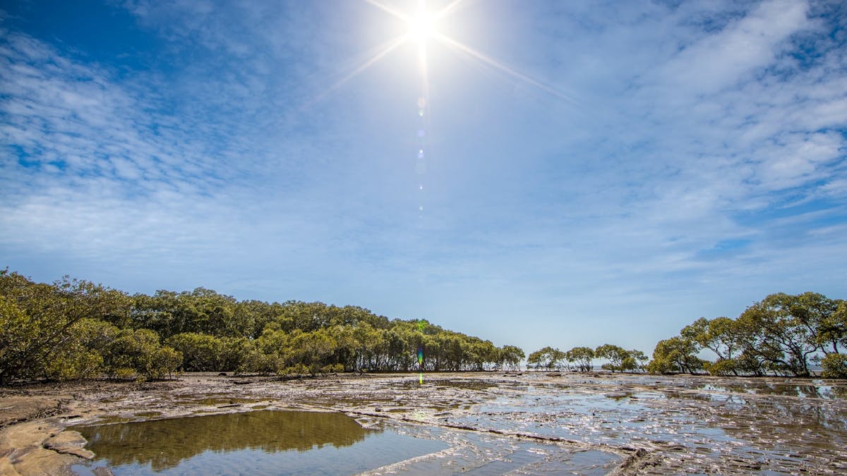 Sun shining bright over the Bancroft Sea Baths