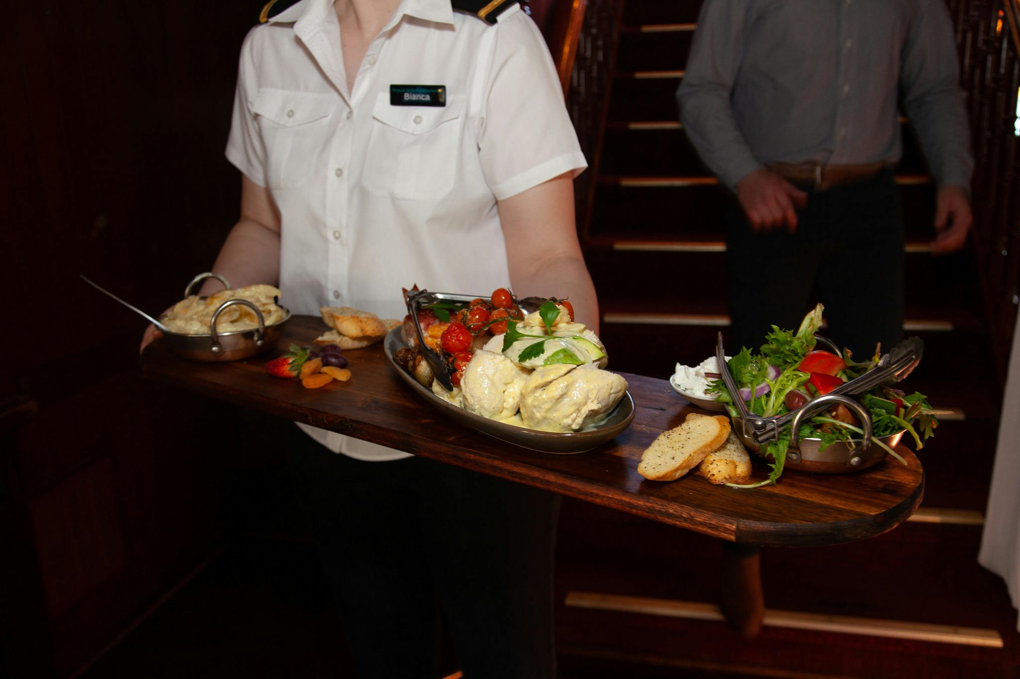 We serve our meals on shared platters at your table