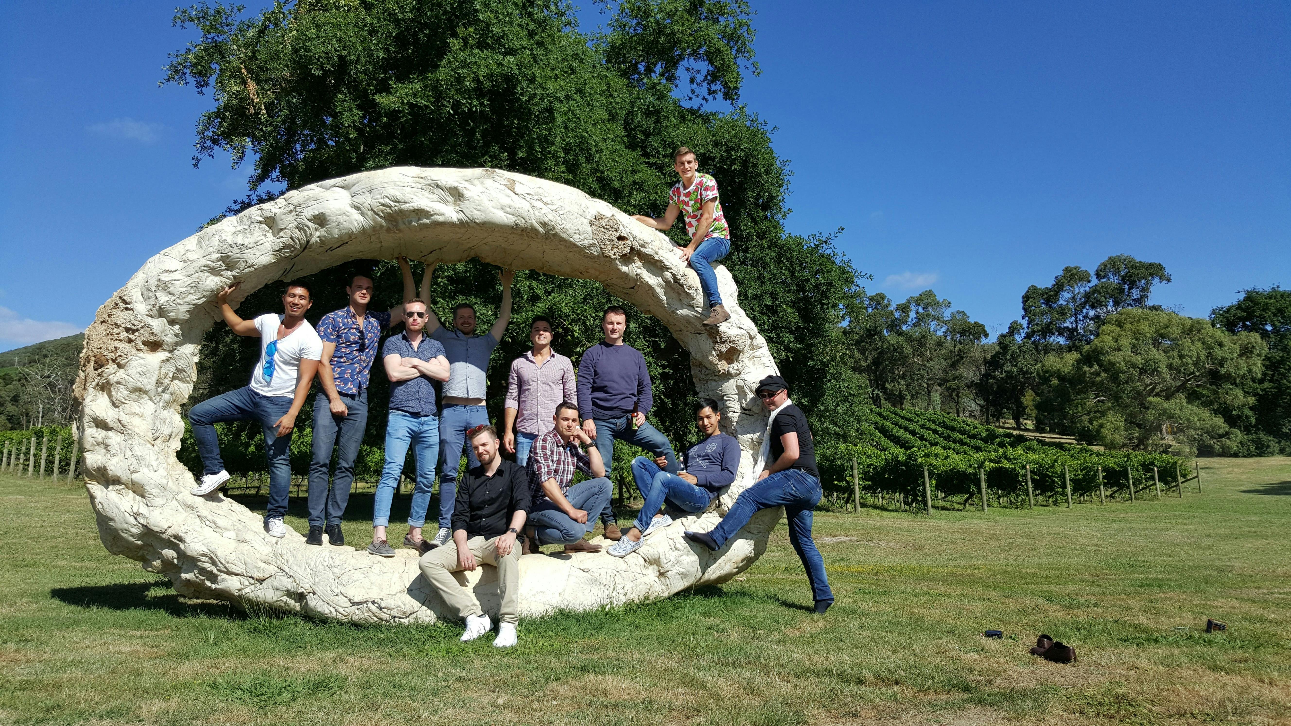 Lads on tour! Yarra Valley wine touring